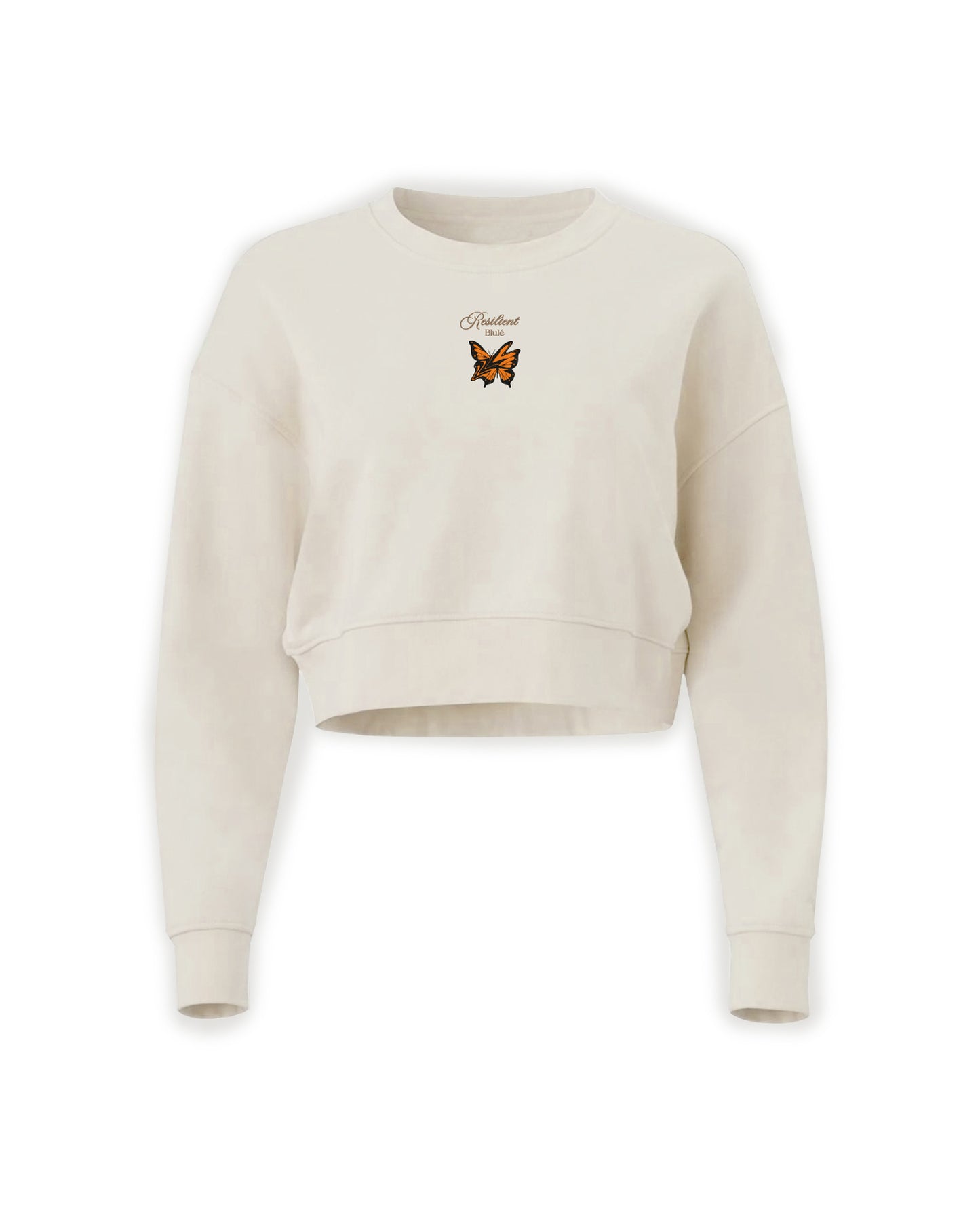 Beautiful disaster Cropped Crewneck Vainilla