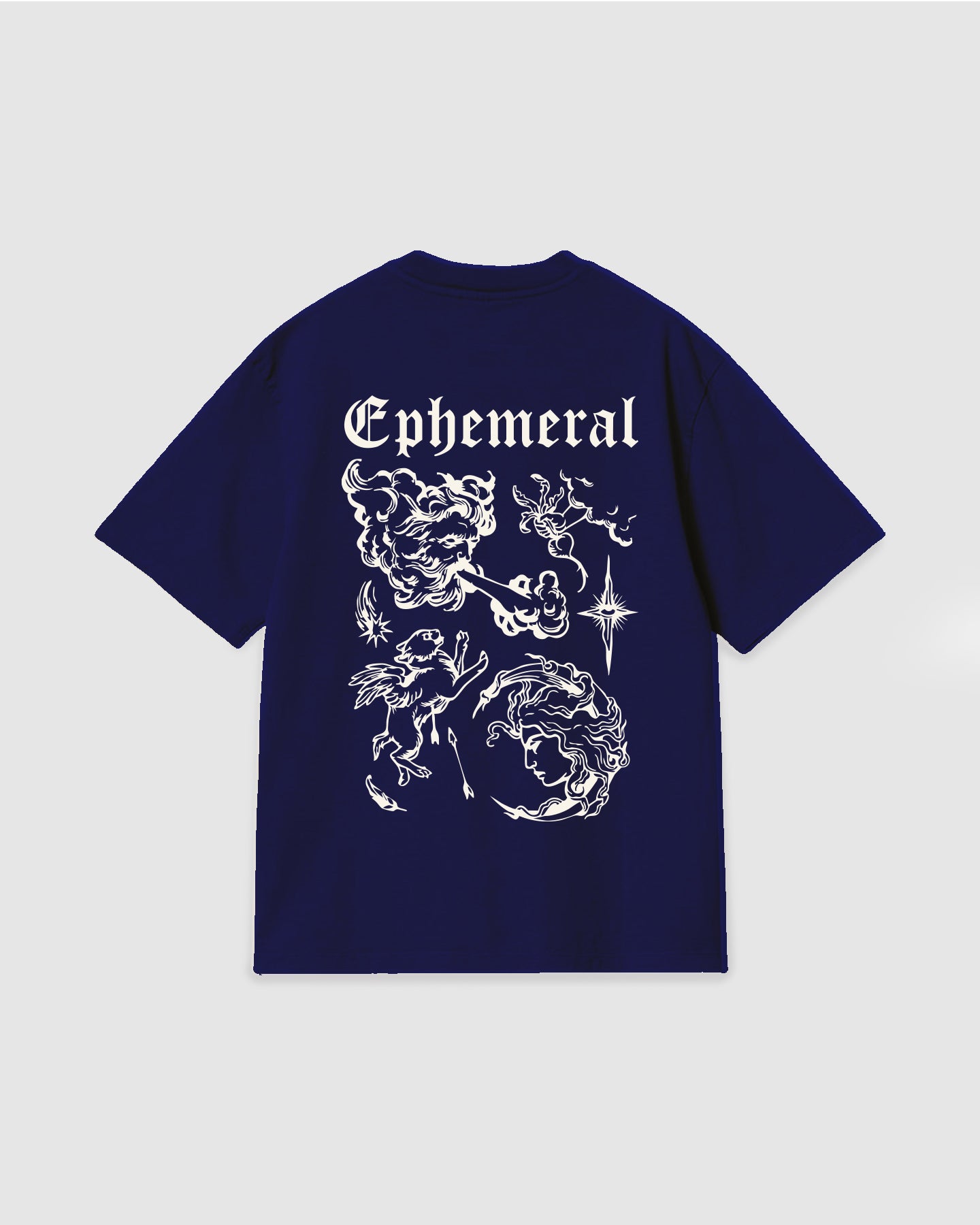Oversized T Shirt Ephemeral Blue Navy