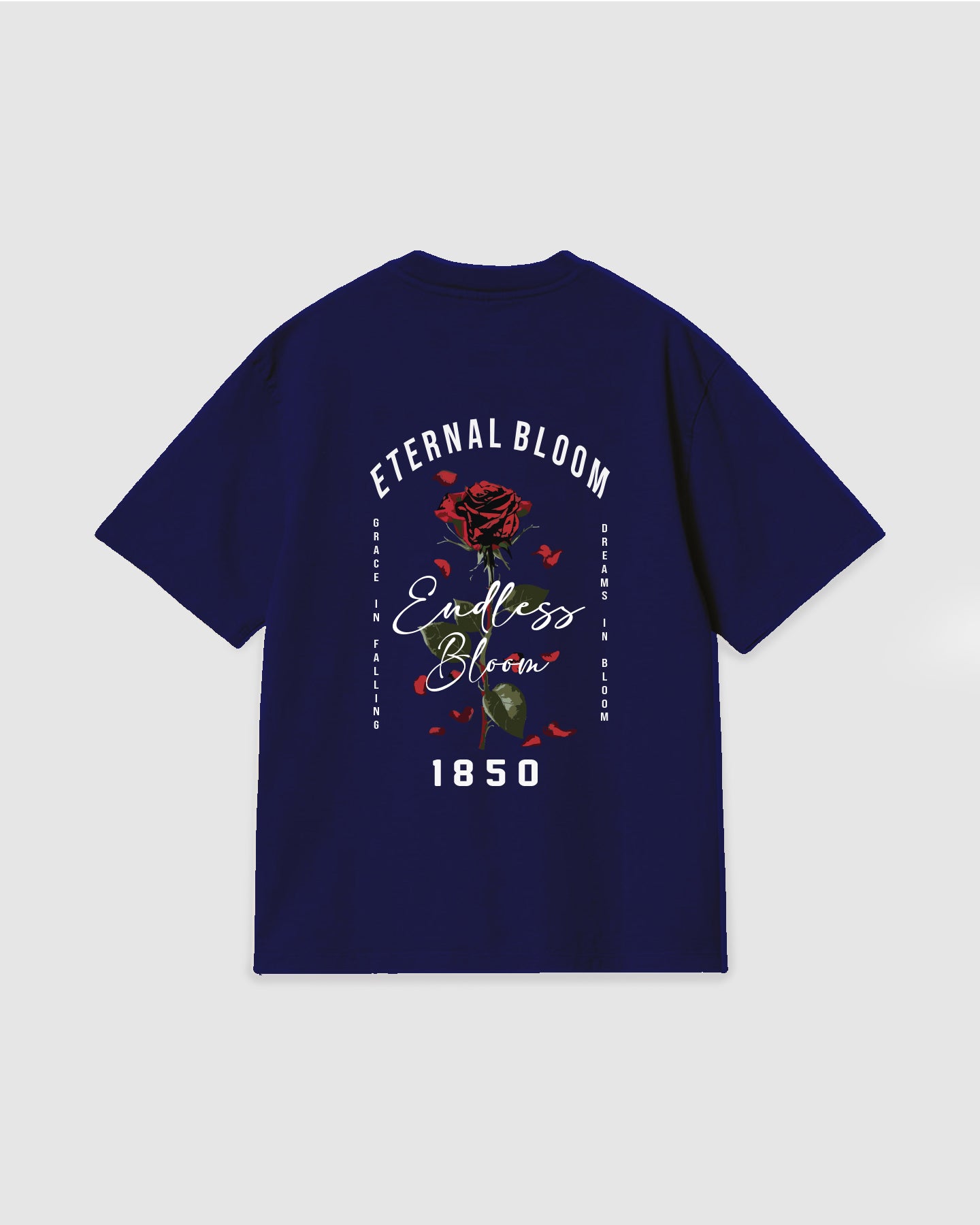 Oversized T Shirt Eternal Bloom Blue Navy