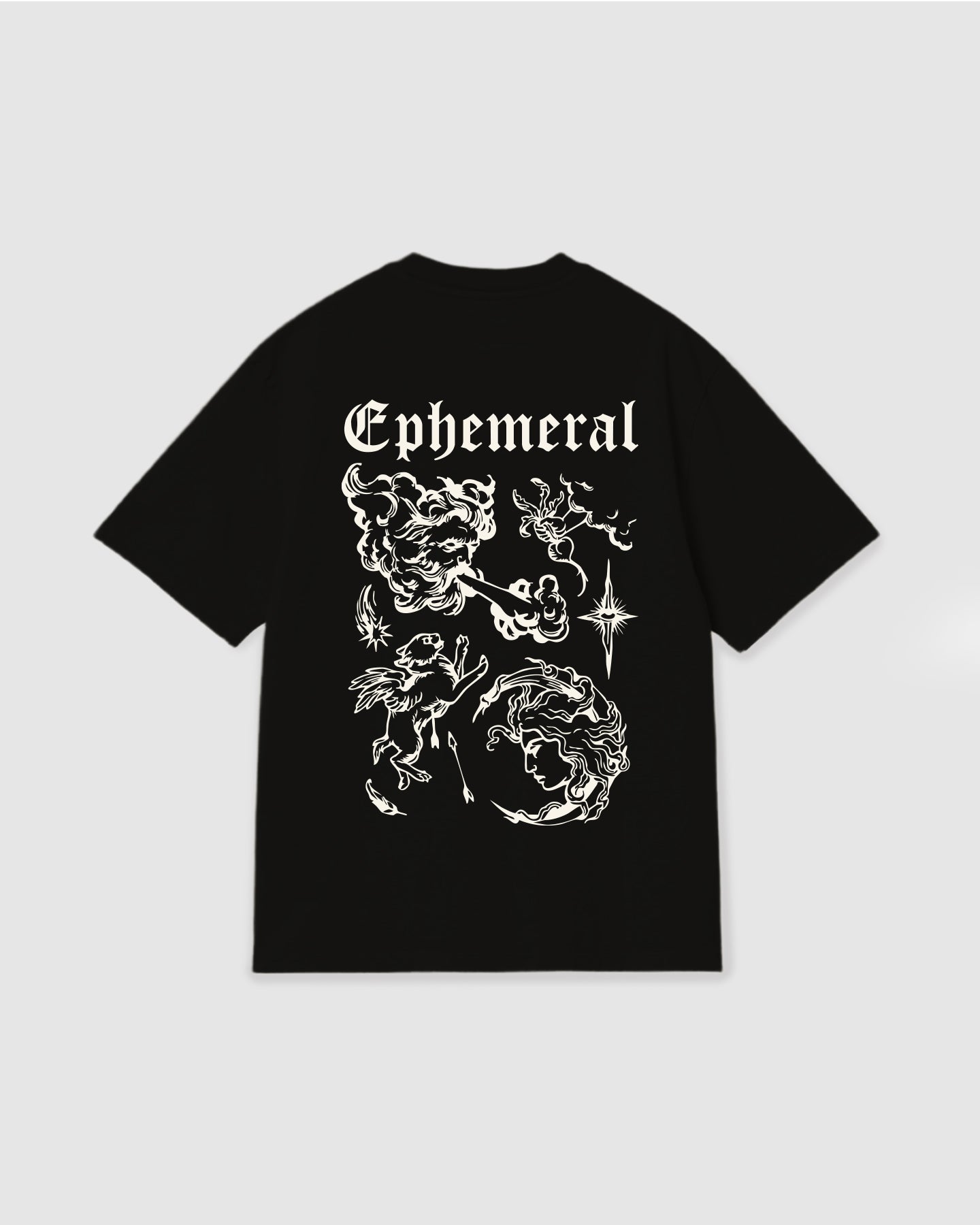 Oversized T Shirt Ephemeral Black