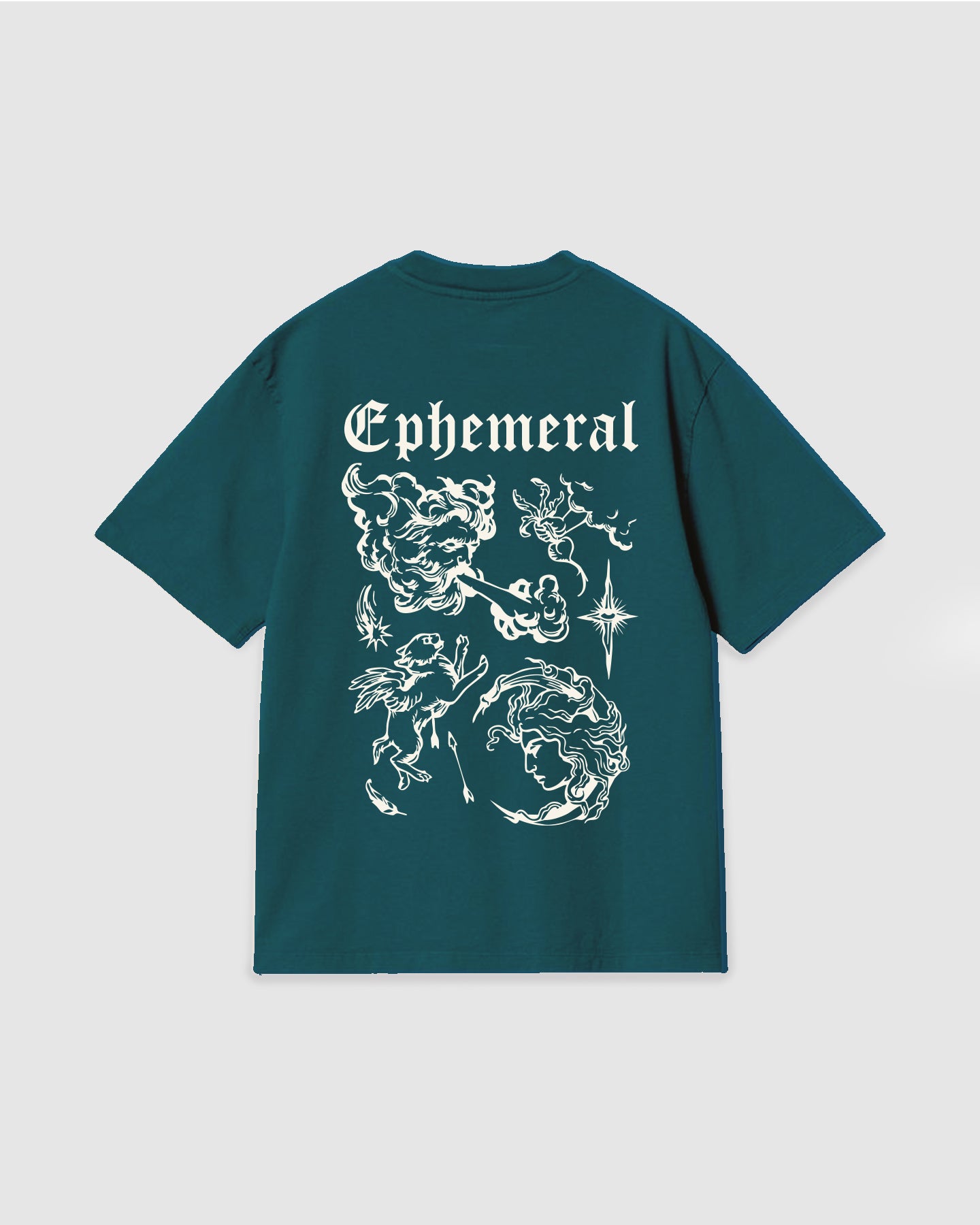 Oversized T Shirt Ephemeral Dark Green