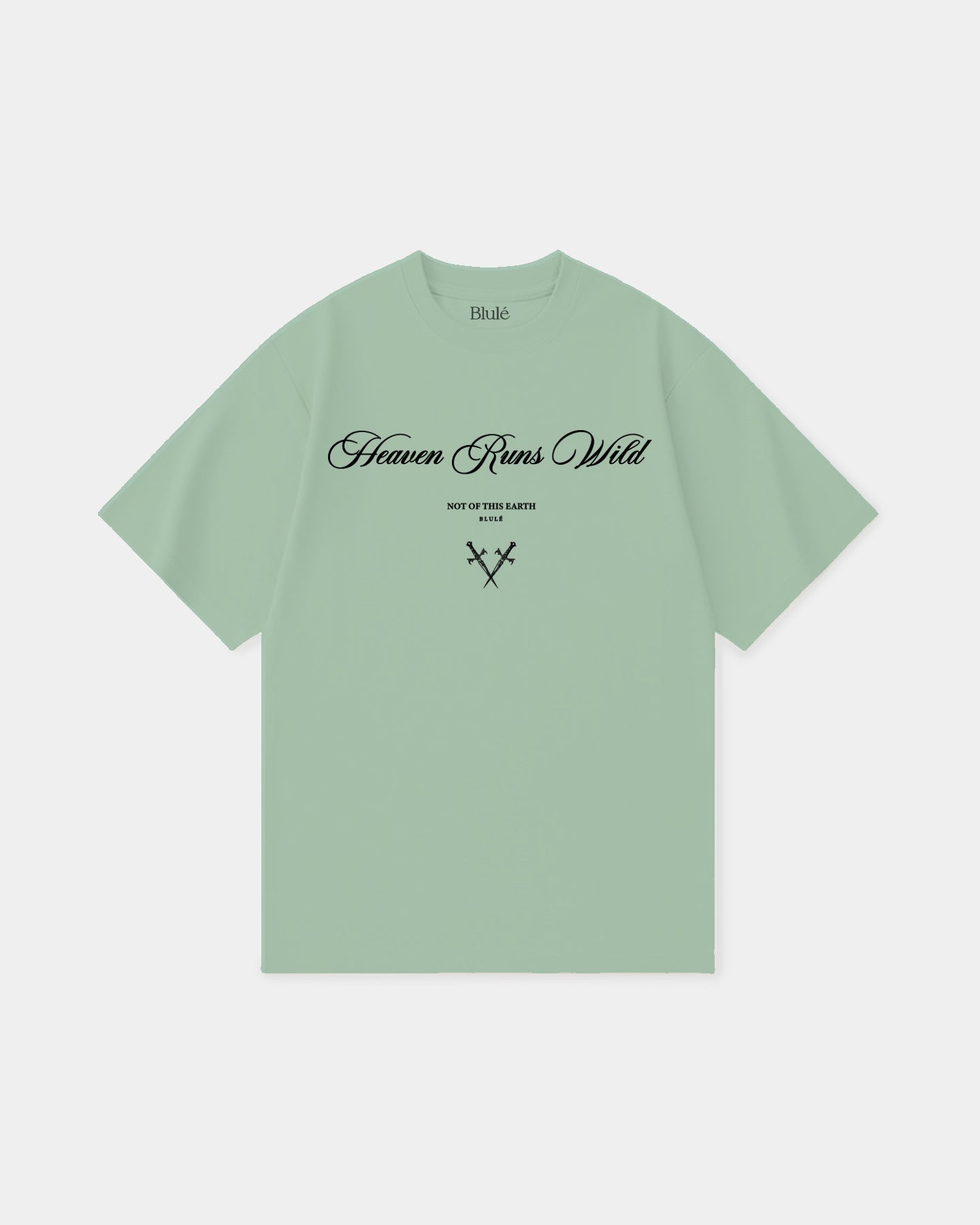 Oversized T Shirt Heaven Runs Wild Light Green