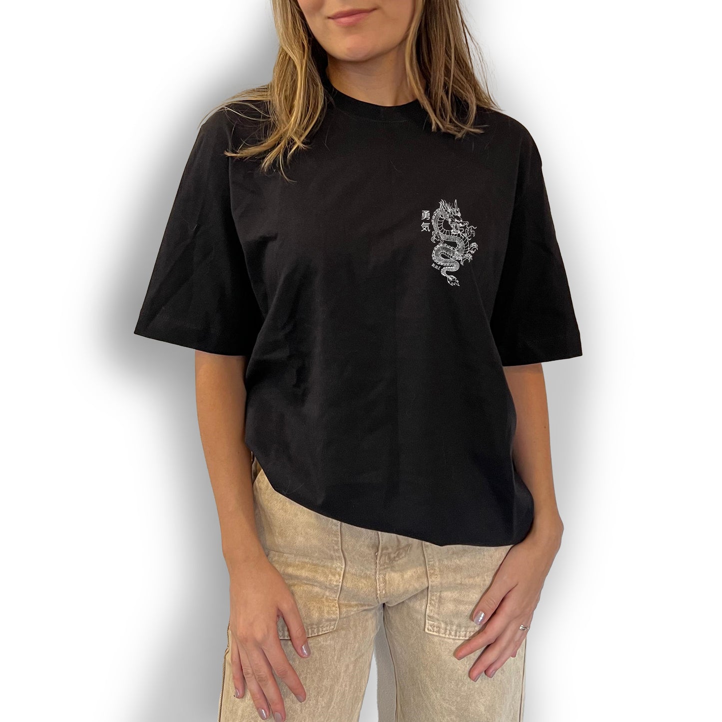 Camiseta Regular Fit Unisex Dragon Negro