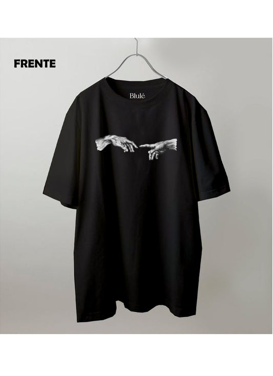 Imagen Camiseta Oversized Premium Unisex Creación de Adán Negro