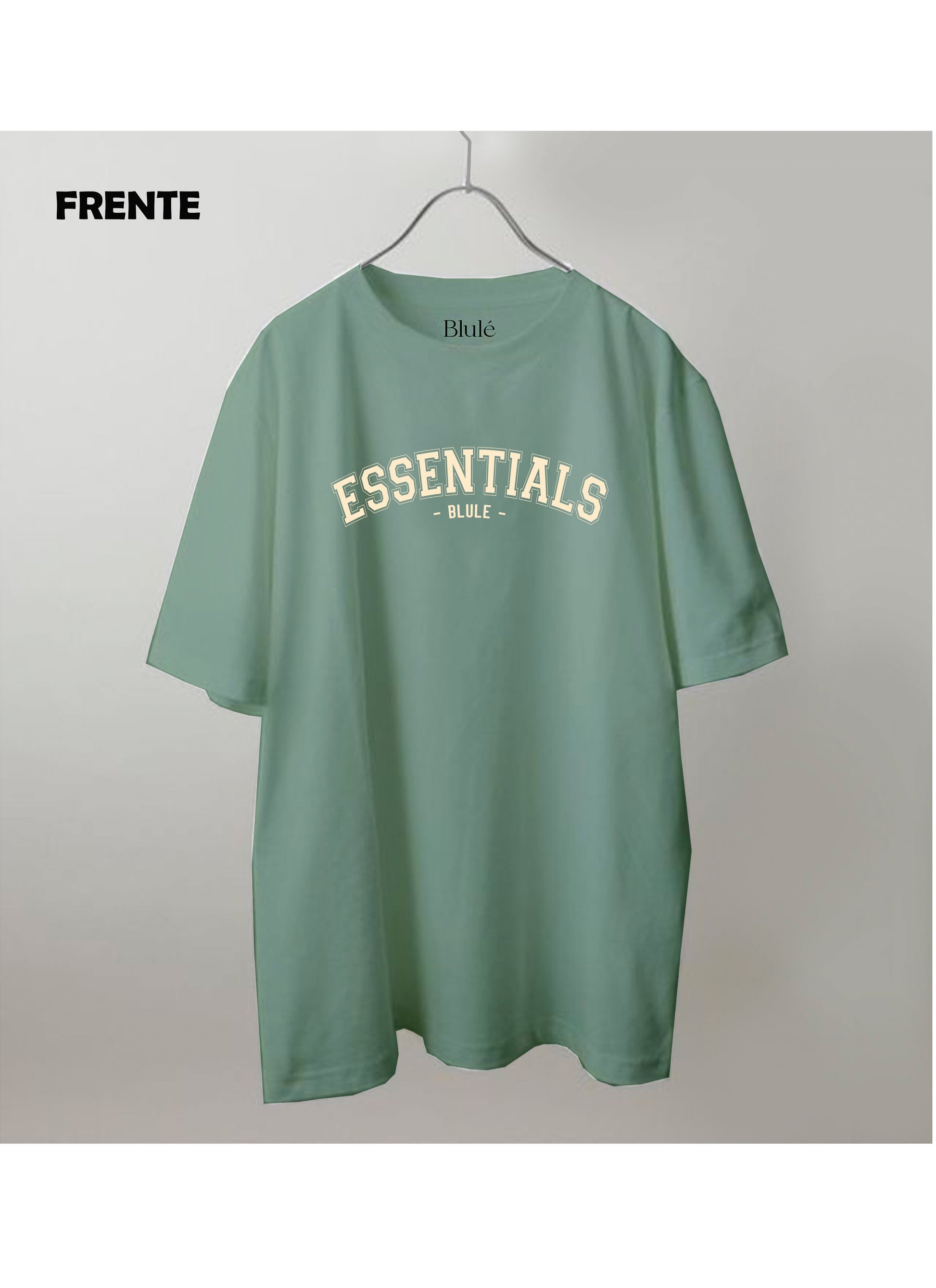 Imagen Camiseta Oversized Premium Unisex Essentials Verde Invierno