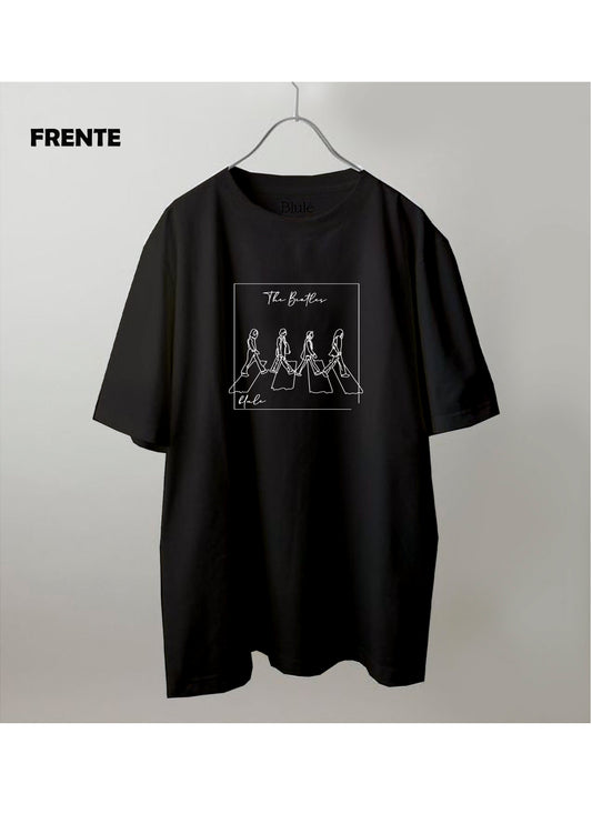 Imagen Camiseta Oversized Premium Unisex The Beatles Negro