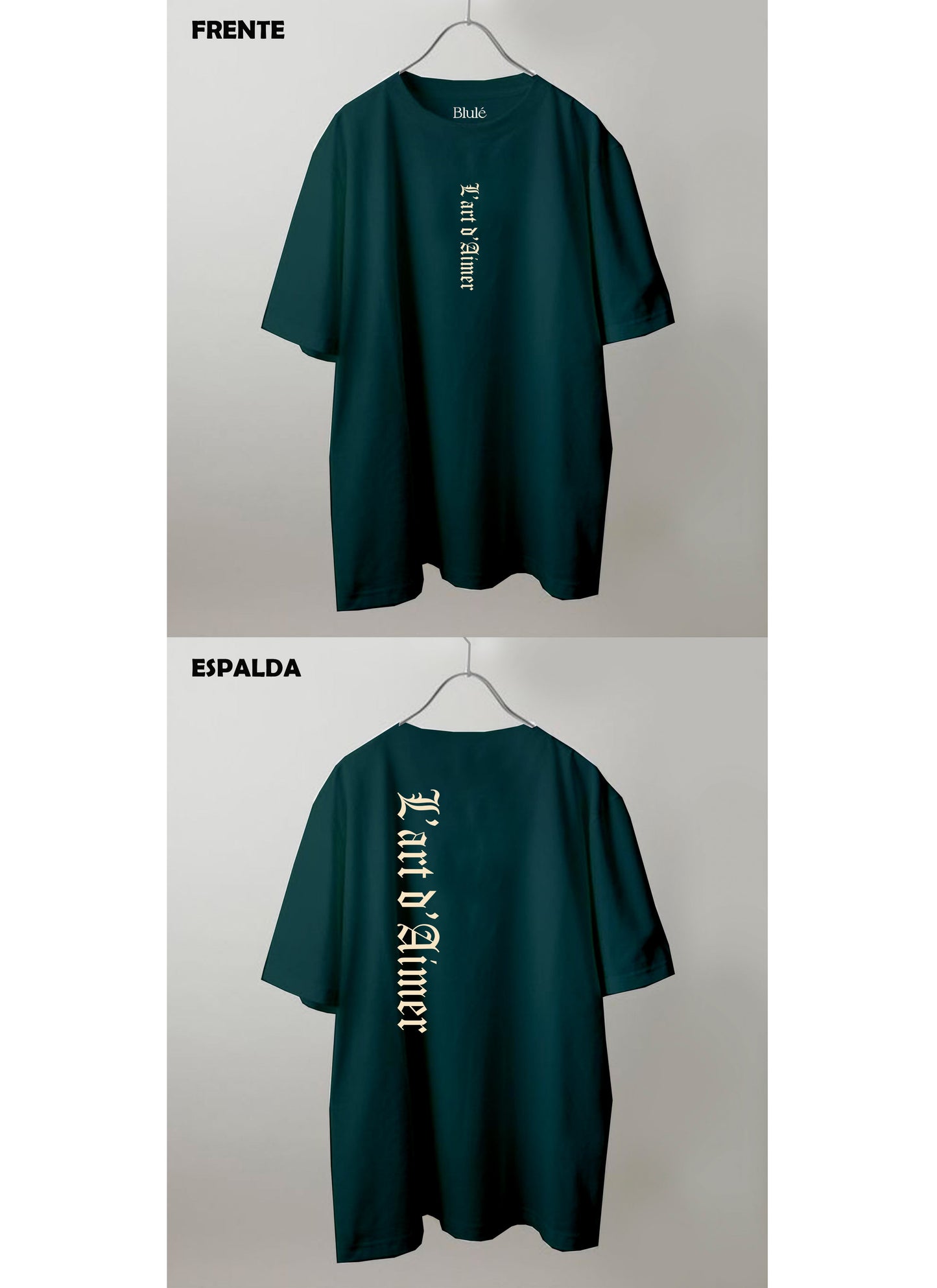 Imagen Camiseta Oversized Premium Unisex L'art d'Aimer Verde Botella