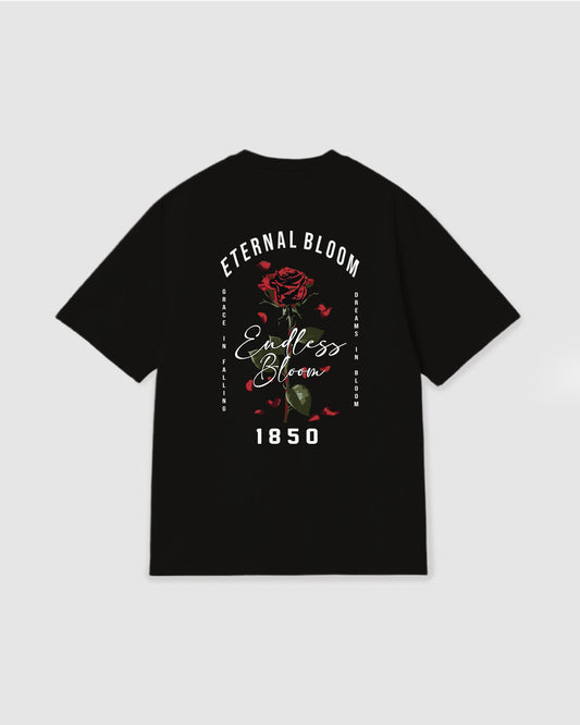 Oversized T Shirt Eternal Bloom Black