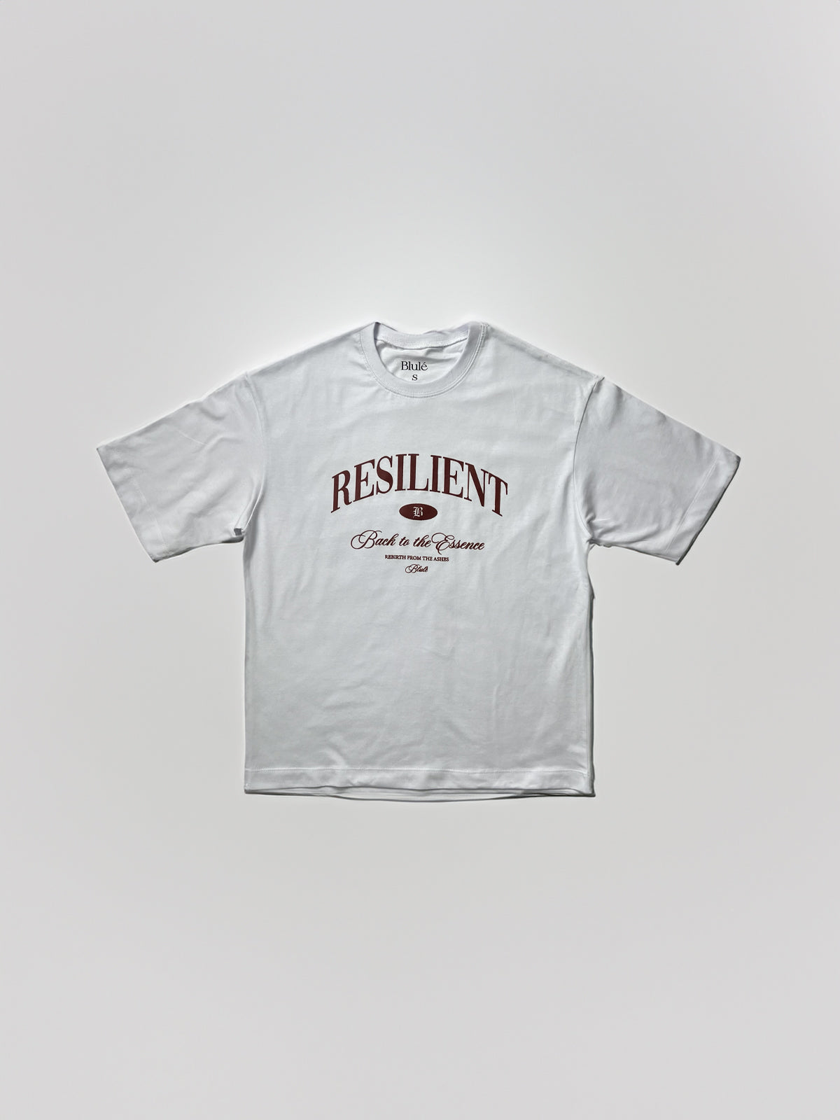 Camiseta Unisex Oversized Back to the essence Vino-Blanco