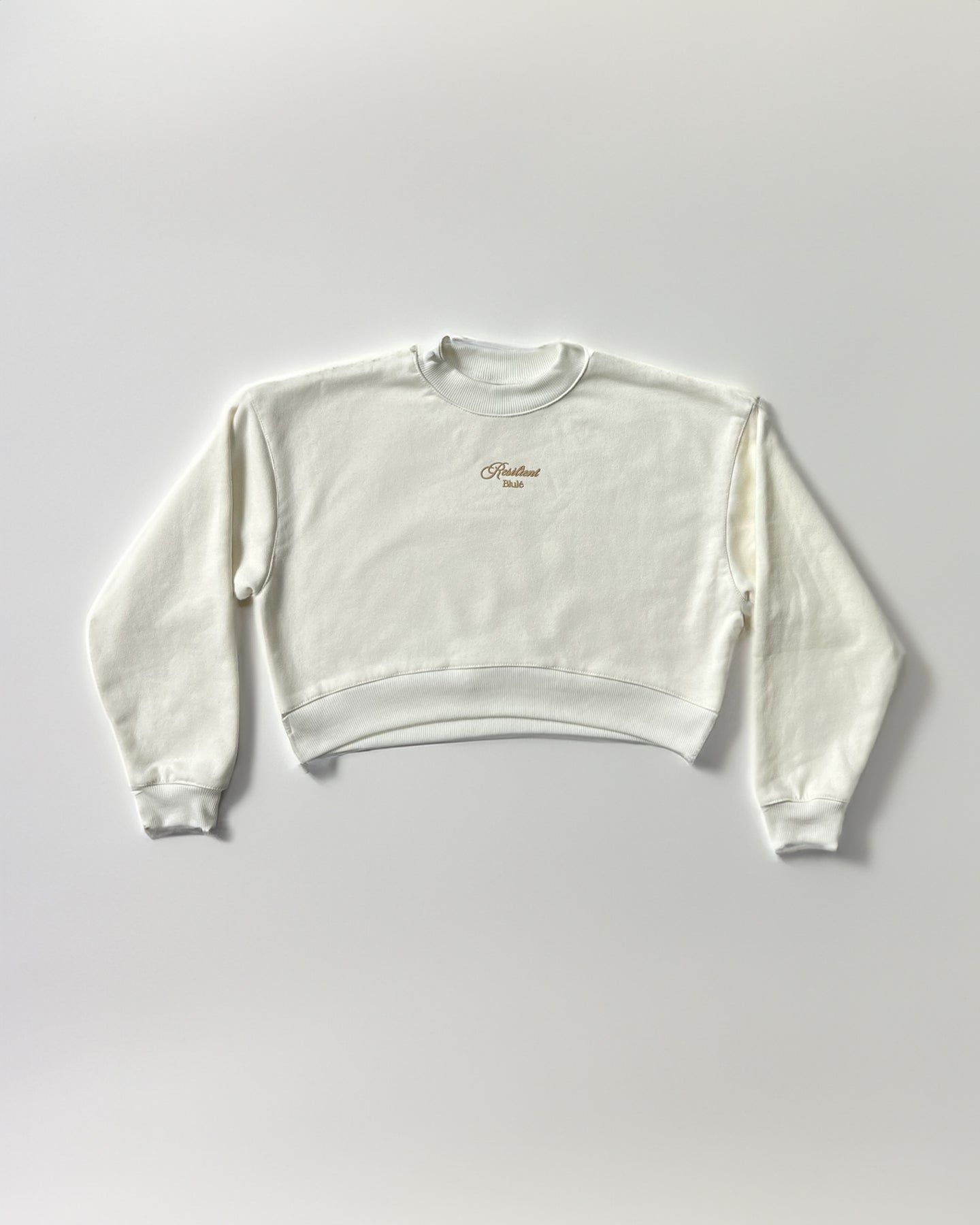 Resilient Cropped Crewneck Vainilla