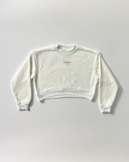 Resilient Cropped Crewneck Vainilla