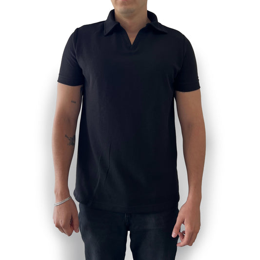 Camisa Tipo Polo Negro