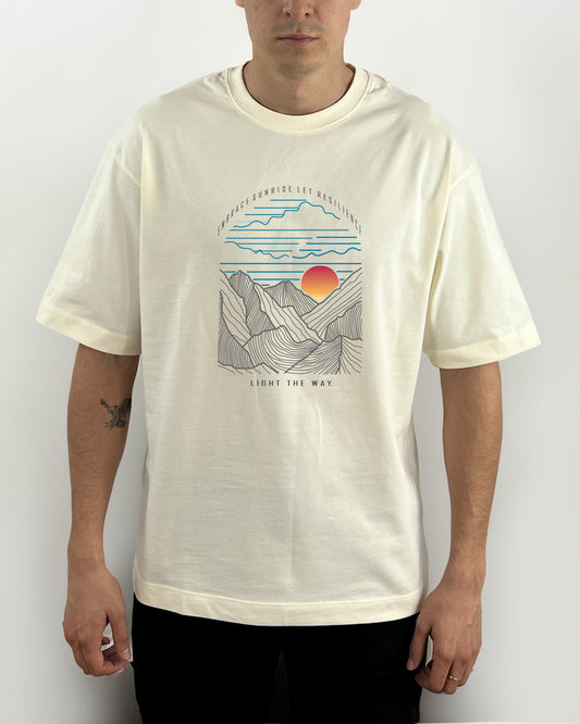 Camiseta Unisex Oversized Sunrise Vainilla