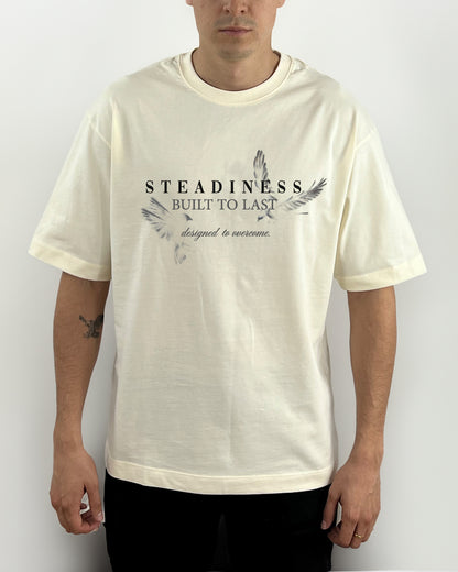 Camiseta Unisex Oversized Steadiness Vainilla