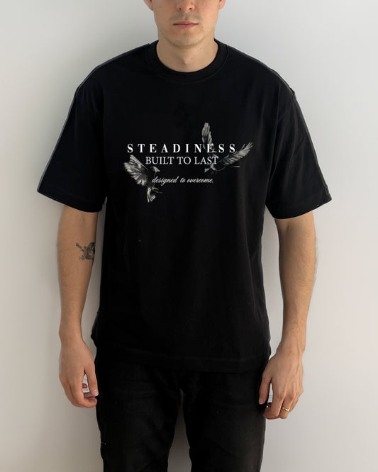 Camiseta Unisex Oversized Steadiness Negro