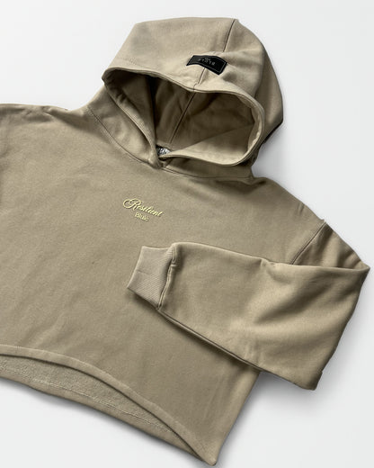 Resilient Cropped Hoodie Nude