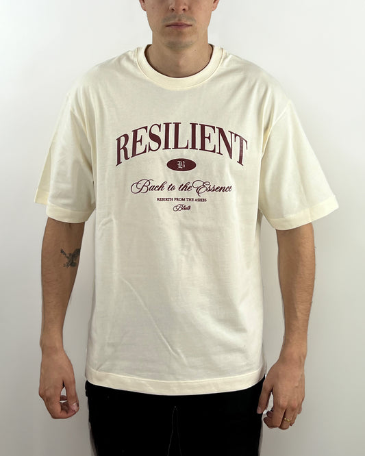 Camiseta Unisex Oversized Back to the essence Vino-Vainilla