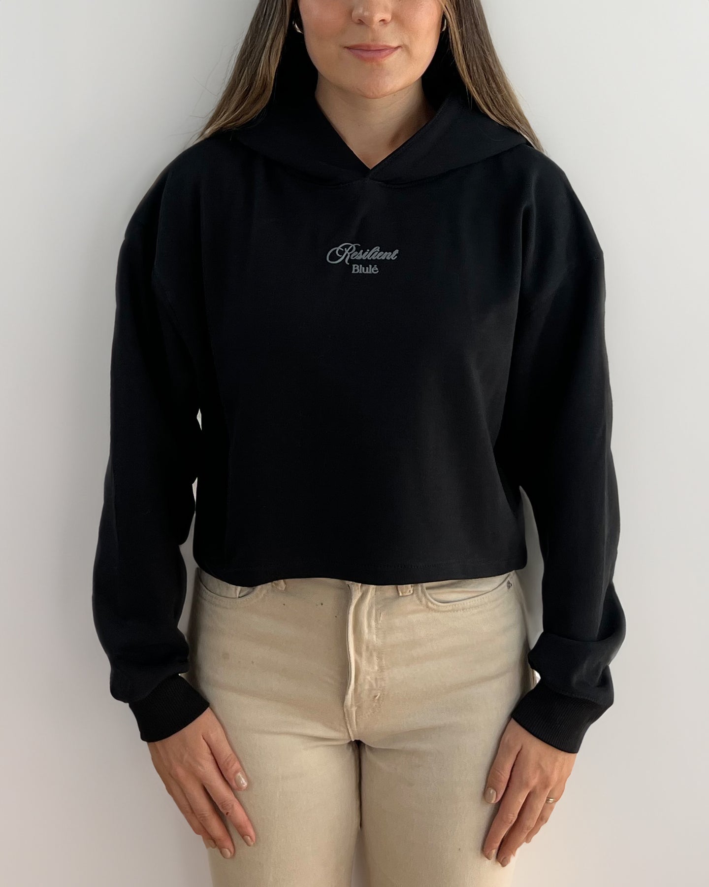 Resilient Cropped Hoodie Black