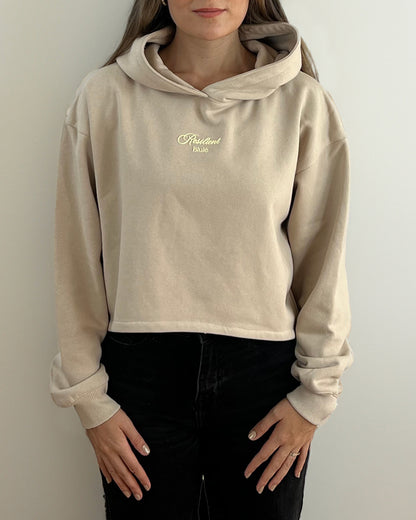 Resilient Cropped Hoodie Nude