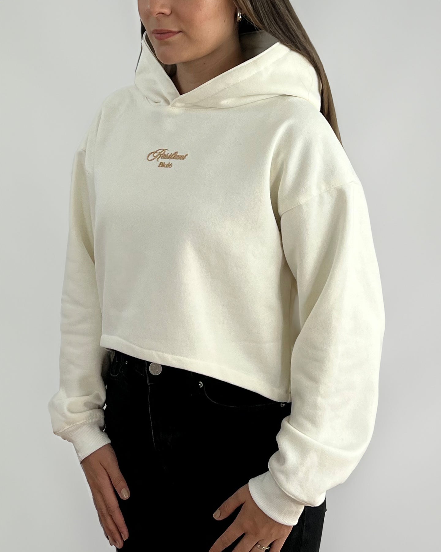 Resilient Cropped Hoodie Vainilla