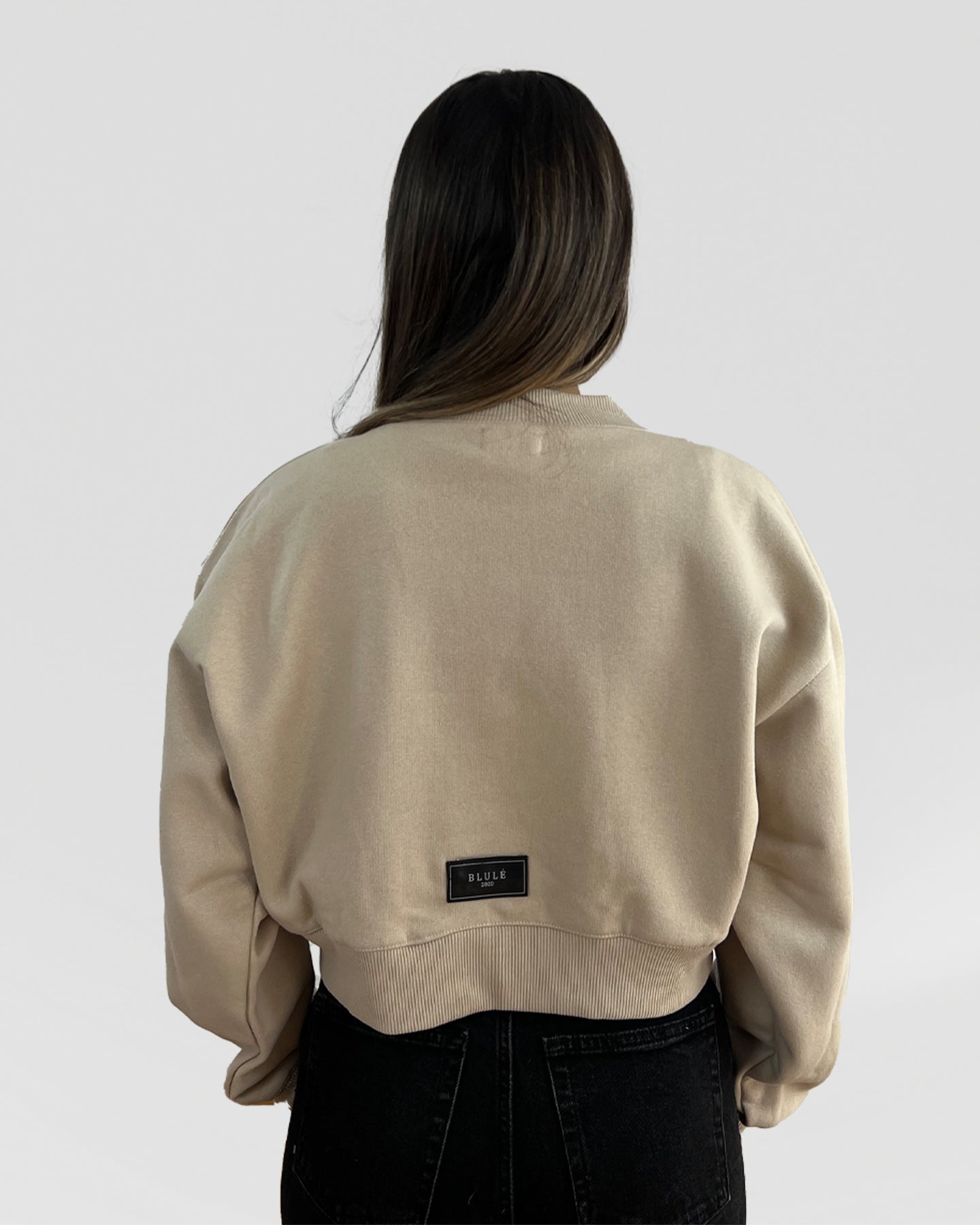 Back to the essence Crewneck Cropped Nude