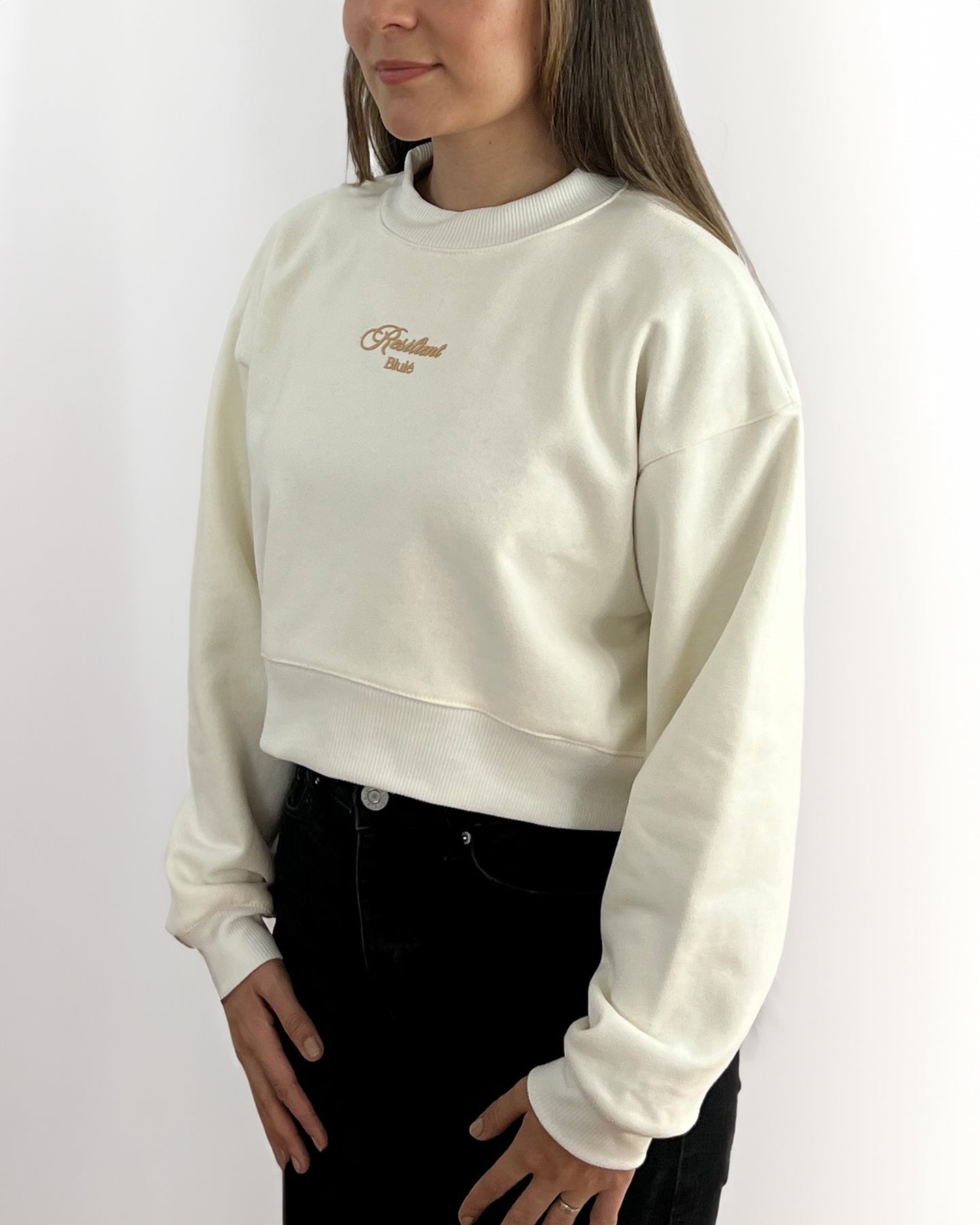 Resilient Cropped Crewneck Vainilla