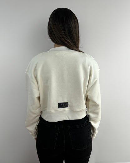 Resilient Cropped Crewneck Vainilla