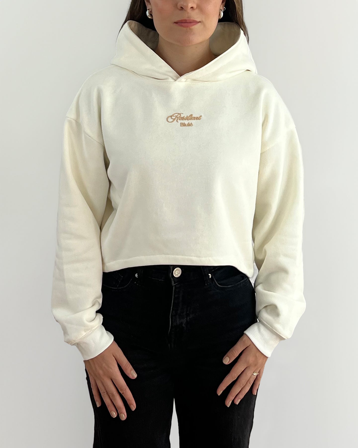 Resilient Cropped Hoodie Vainilla