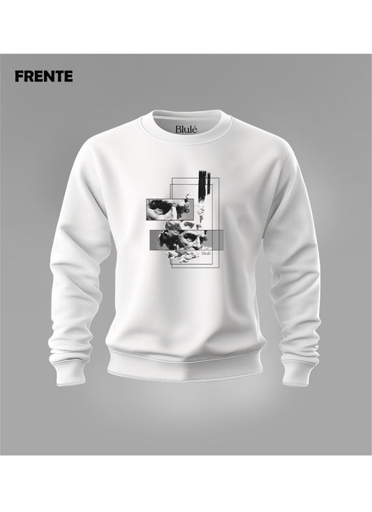 Crewneck Unisex Regular Fit Zeus Blanco