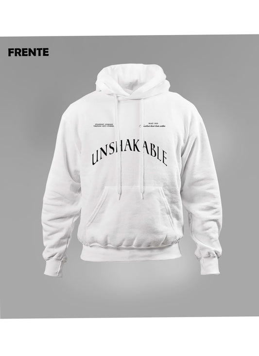 Hoodie Unisex Regular Fit Unshakeble Blanco