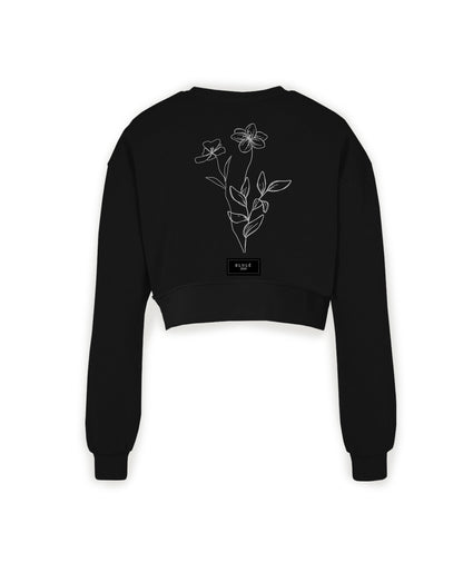 Florece Crewneck Cropped Black