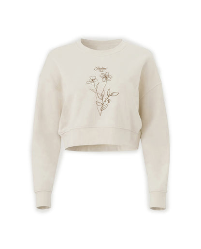 Resilient Cropped Crewneck Vainilla