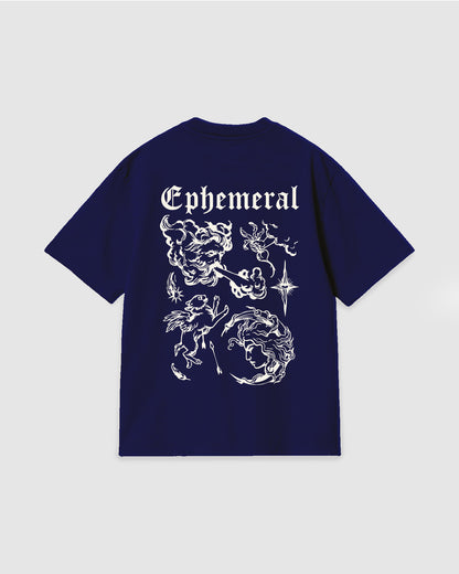 Oversized T Shirt Ephemeral Blue Navy
