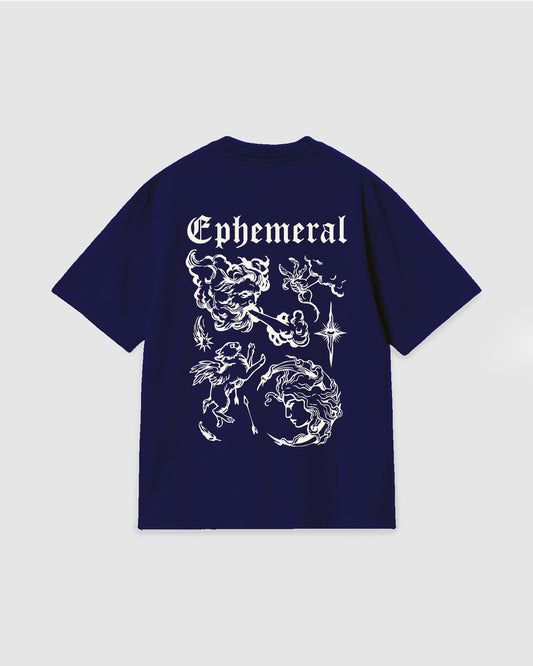 Oversized T Shirt Ephemeral Blue Navy