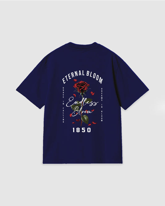 Oversized T Shirt Eternal Bloom Blue Navy