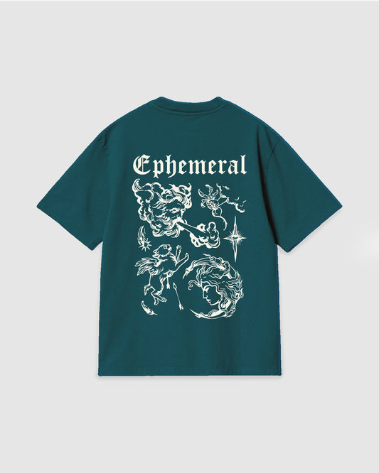 Oversized T Shirt Ephemeral Dark Green
