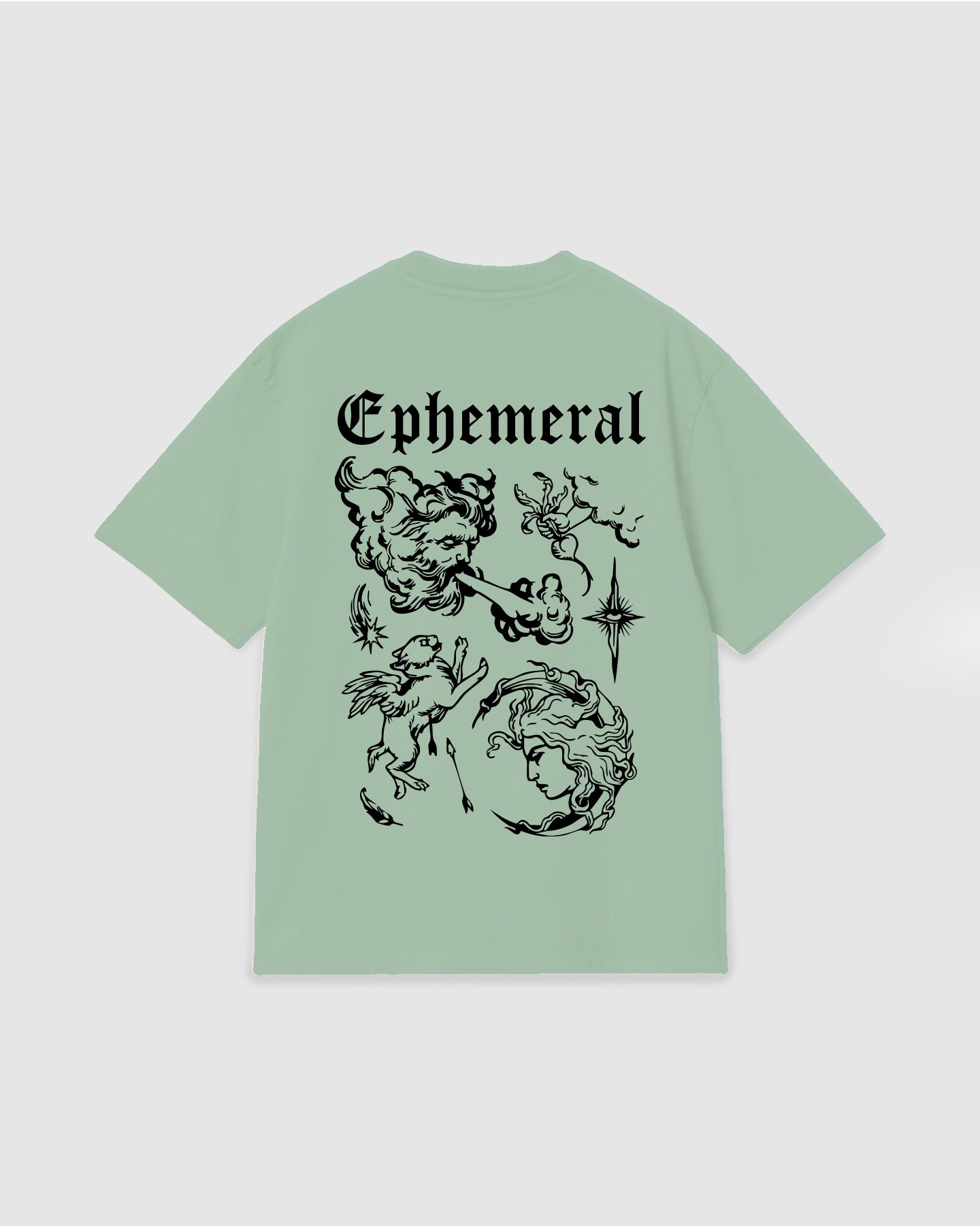 Oversized T Shirt Ephemeral Light Green