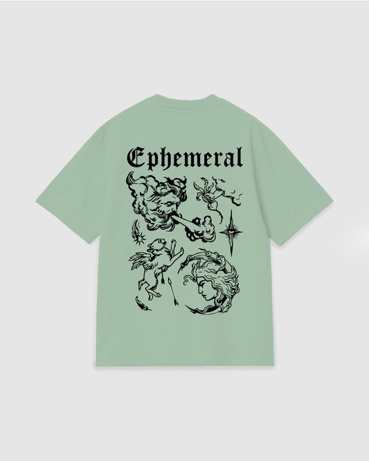 Oversized T Shirt Ephemeral Light Green