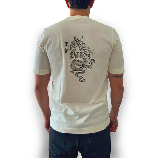 Camiseta Regular Fit Unisex Dragon Vainilla