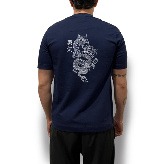 Camiseta Regular Fit Unisex Dragon Azul Navy