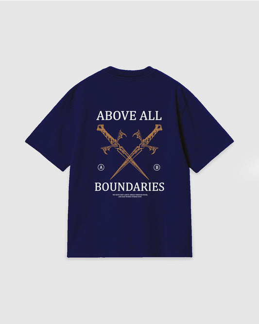 Oversized T Shirt Boundaries Blue Navy