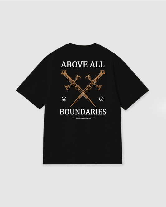 Oversized T Shirt Boundaries Black