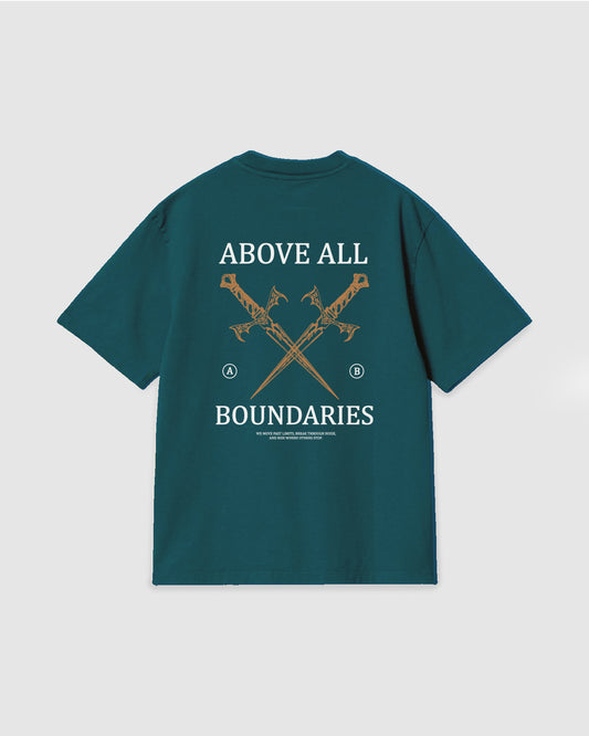 Oversized T Shirt Boundaries Dark Green