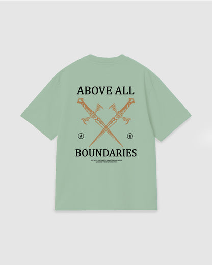 Oversized T Shirt Boundaries Light Green