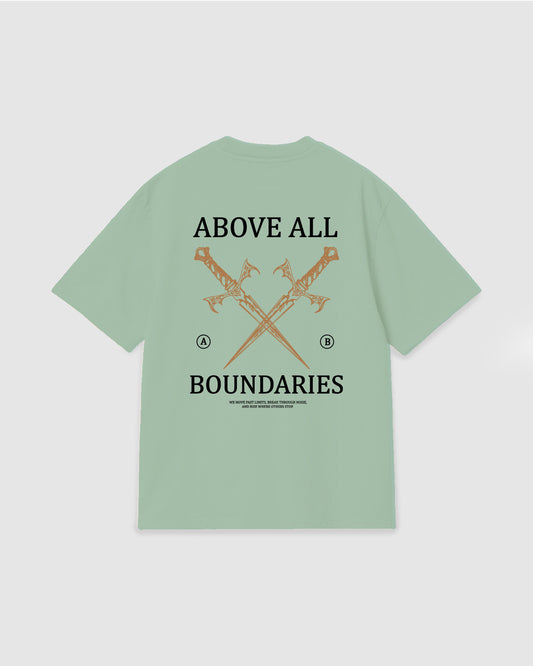 Oversized T Shirt Boundaries Light Green