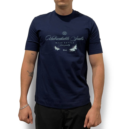 Camiseta Unisex Regular Fit Souls Azul Navy