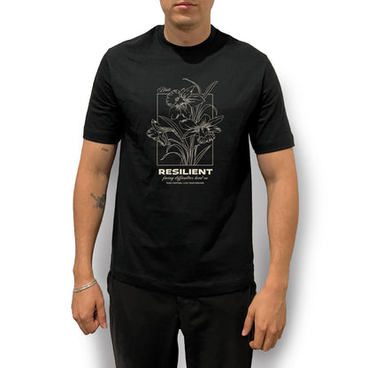 Camiseta Regular Fit Unisex Lirio Negro