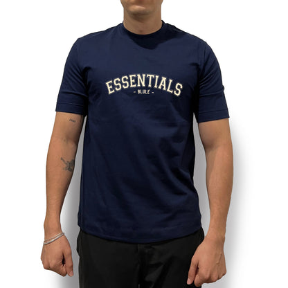 Camiseta Regular Fit Unisex Essentials Azul Navy