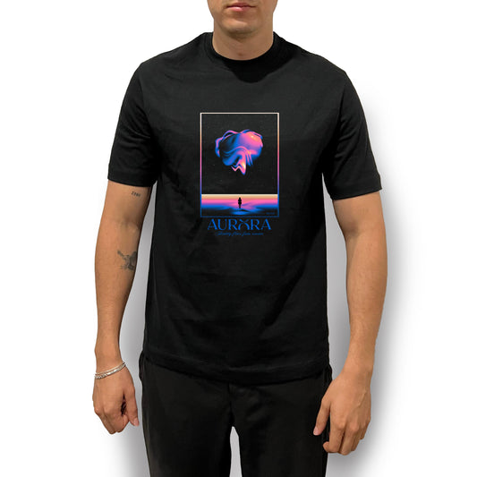 Camiseta Unisex Regular Fit Aurora Negro