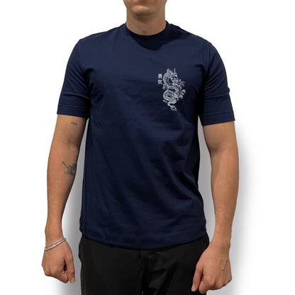 Camiseta Regular Fit Unisex Dragon Azul Navy